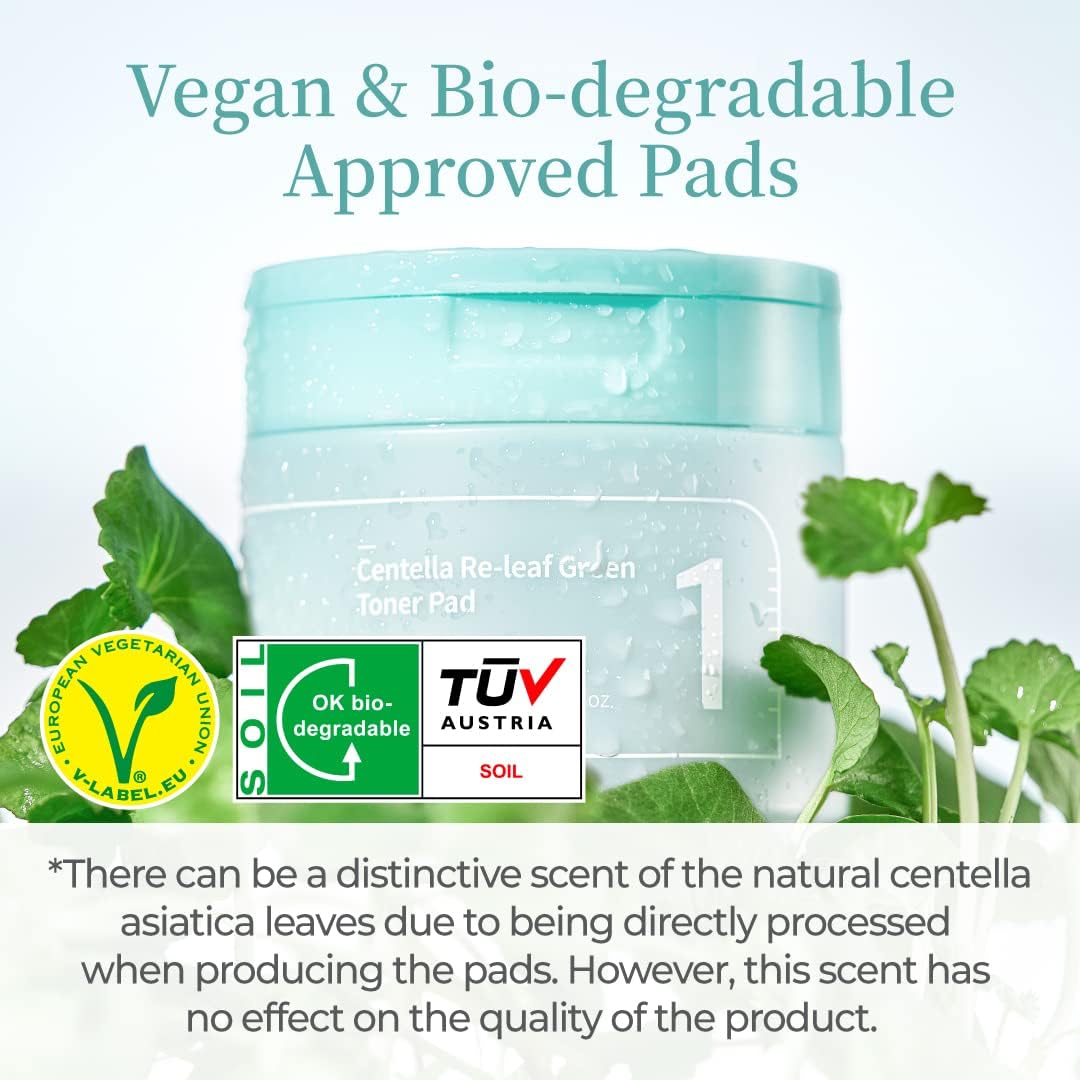 No.1 Centella Re-Leaf Green Toner Pads