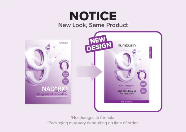 No.9 NAD+ BIO Lifting-sil Full Face Mask Bundle (16 Sheets + 4 Lifting Bands)