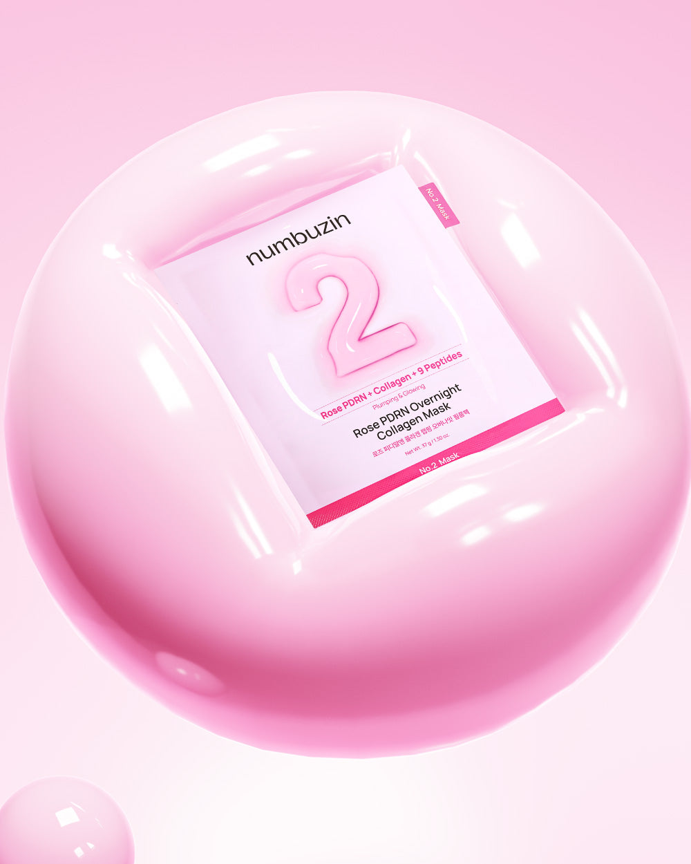 No.2 Rose PDRN Overnight Collagen Mask (4 Masks)