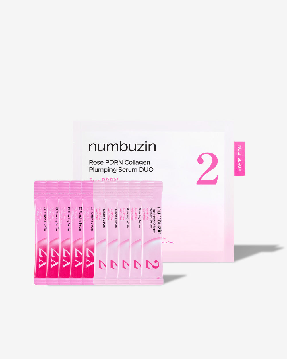 No.2 & 2X Rose PDRN Collagen Plumping Serum Mini Kit (10EA)
