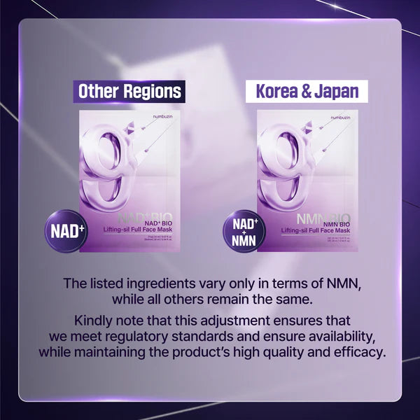 No.9 NAD+ BIO Lifting-sil Full Face Mask Bundle (16 Sheets + 4 Lifting Bands)