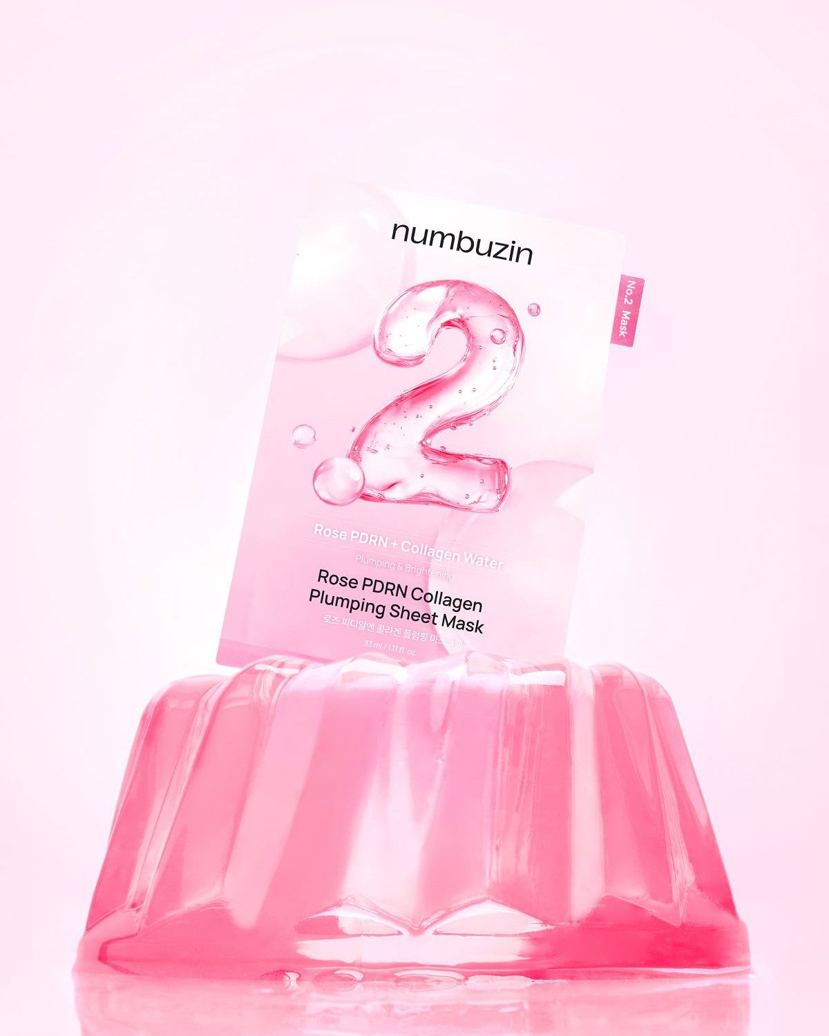 No.2 Rose PDRN Collagen Plumping Sheet Mask (4 Sheets)