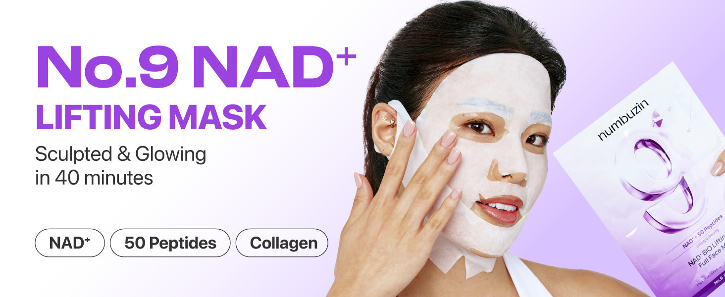 •3 units of Mask•2 units of Serum No.9 NAD+ BIO Lifting-sil Full Face Mask (4 Sheets + Lifting Band)