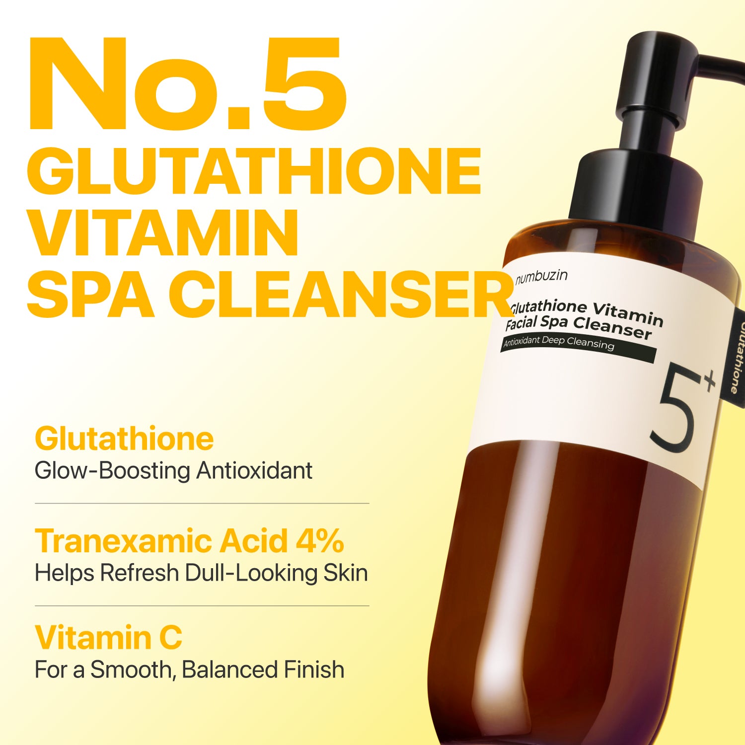 numbuzin No.5+ Glutathione C Facial Spa Cleanser 200 ml numbuzin No.5+ Glutathione C Facial Spa Cleanser 200 ml