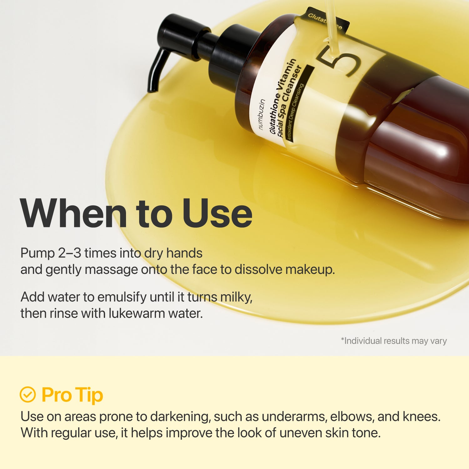 No.5 Glutathione C Facial Spa Cleansing Oil