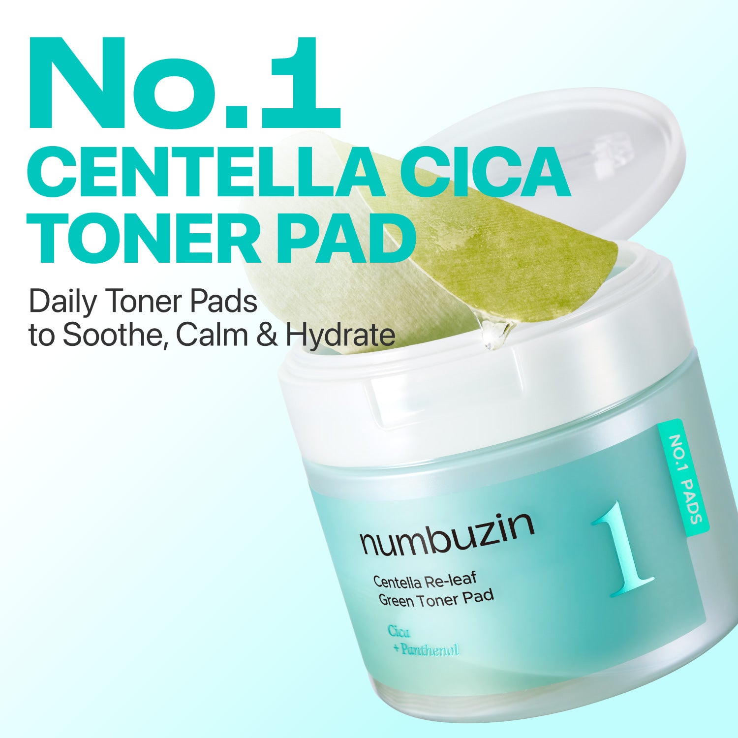 No.1 Centella Re-Leaf Green Toner Pads