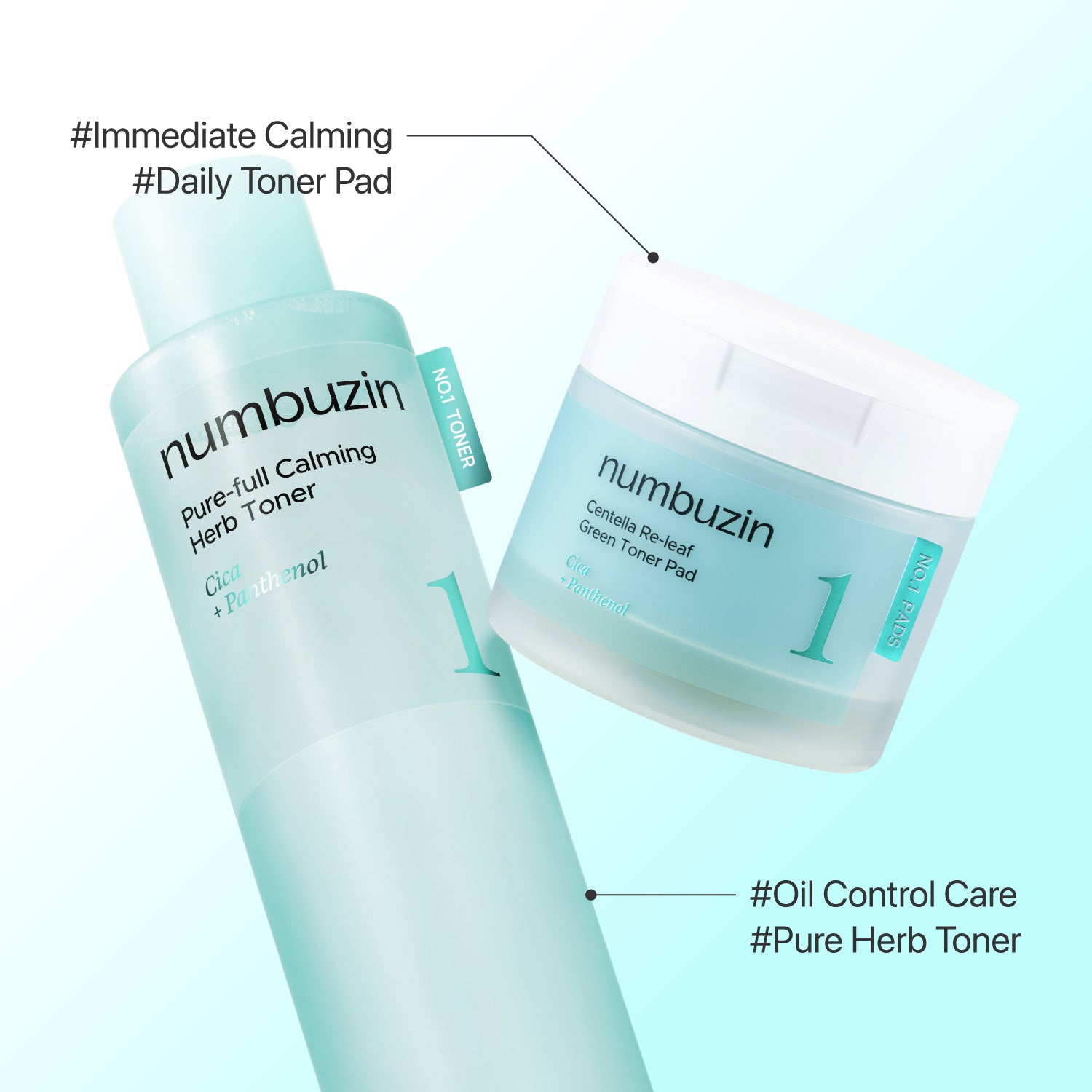 No.1 Centella Re-Leaf Green Toner Pads