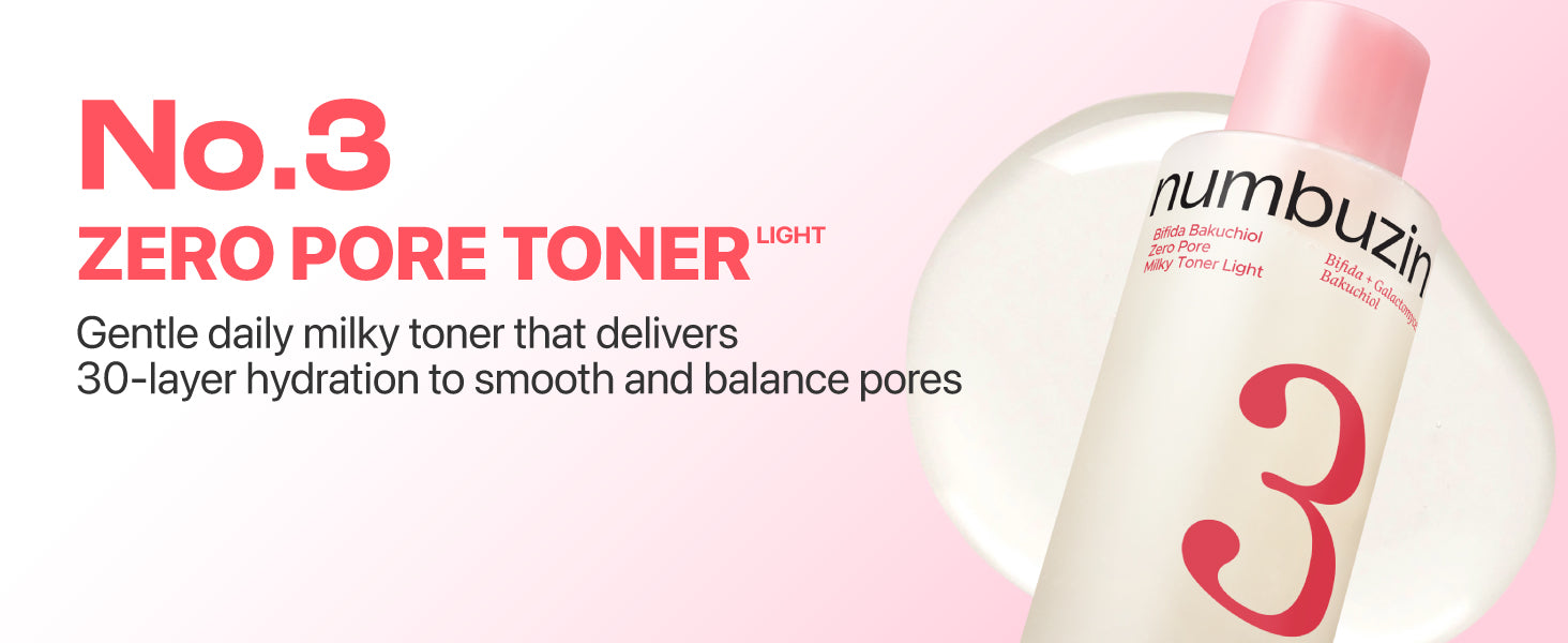 No.3 Bifida Bakuchiol Zero Pore Milky Toner Light 6.76 fl.oz