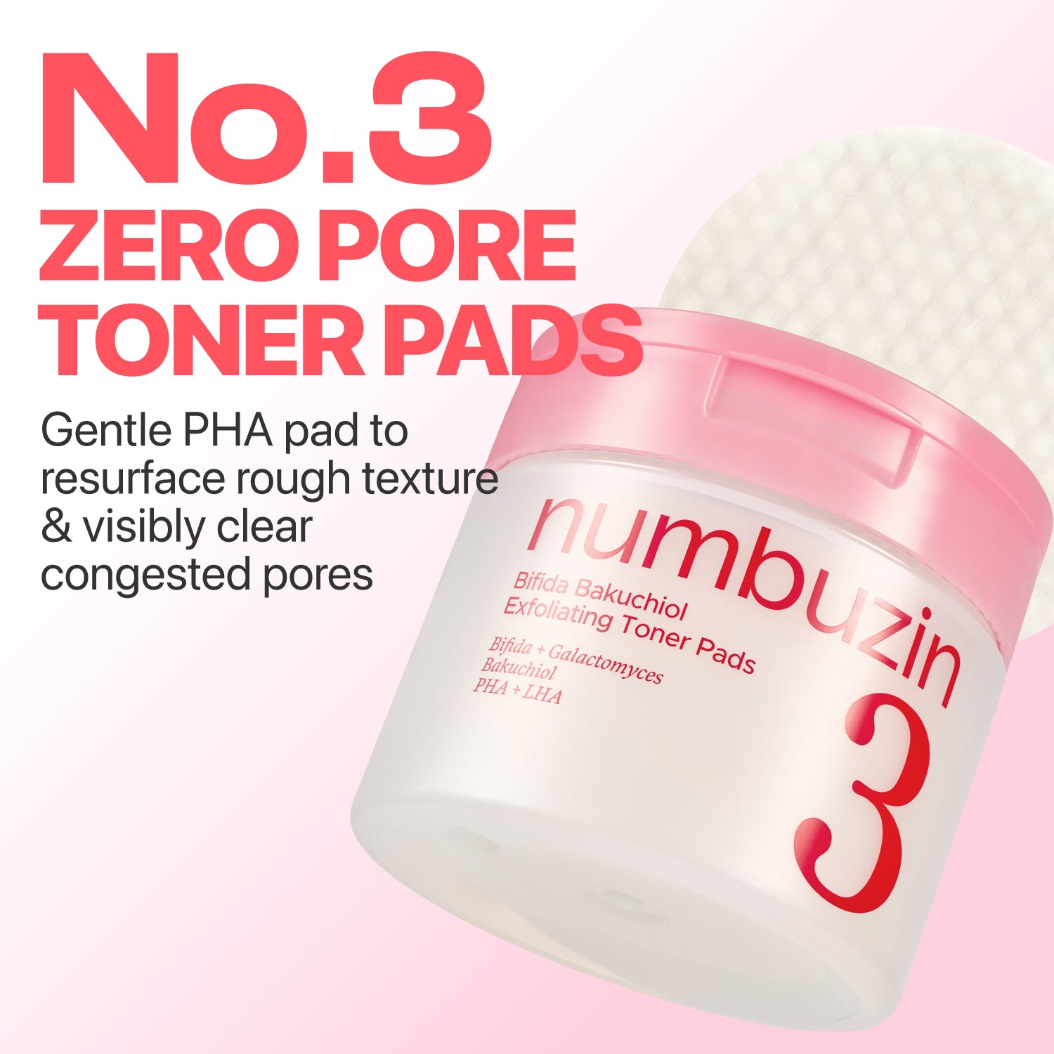 No.3 Bifida Bakuchiol Exfoliating Toner Pads