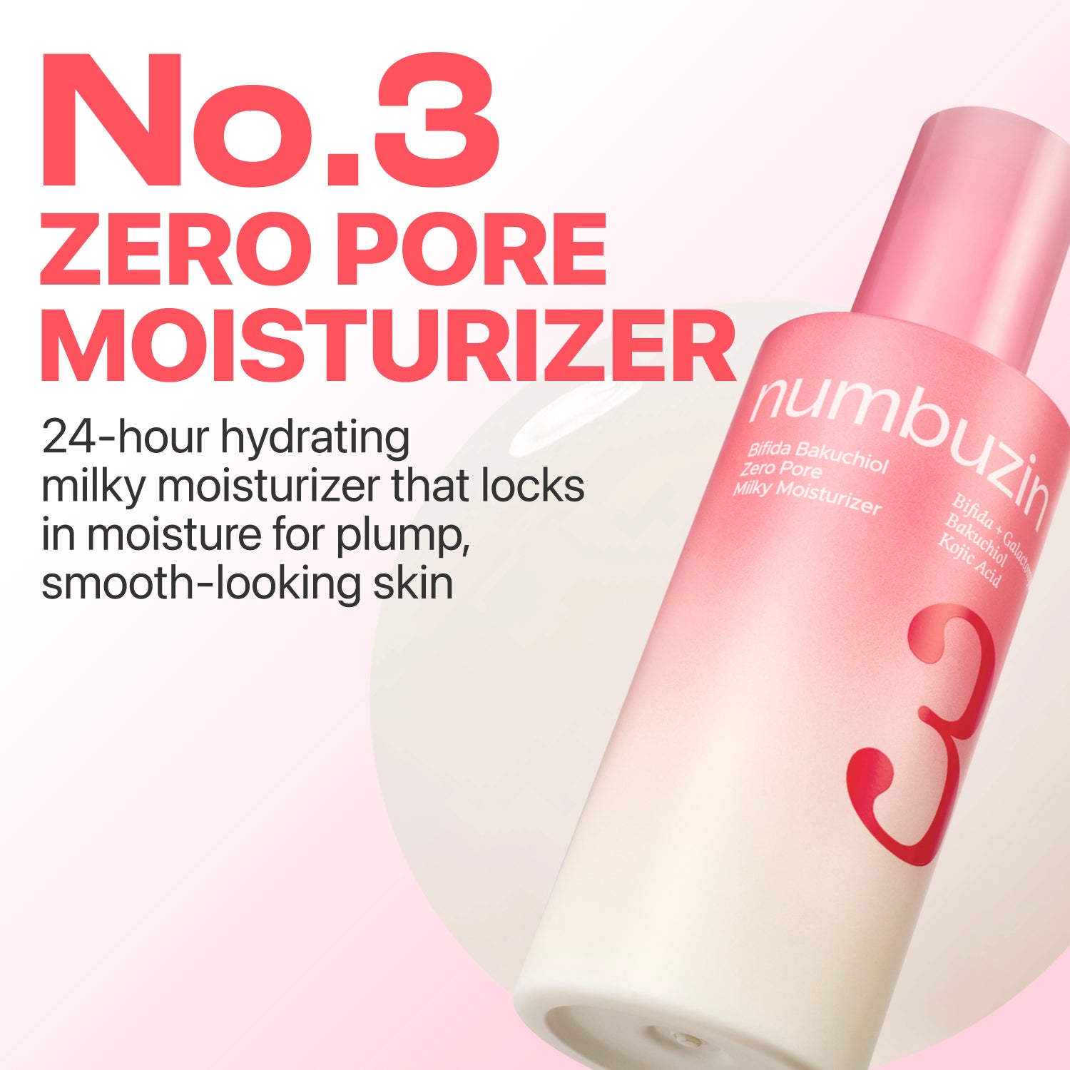 LUMIX smooth skin lotion×3 No.3 Bifida Bakuchiol Zero Pore Milky Moisturizer