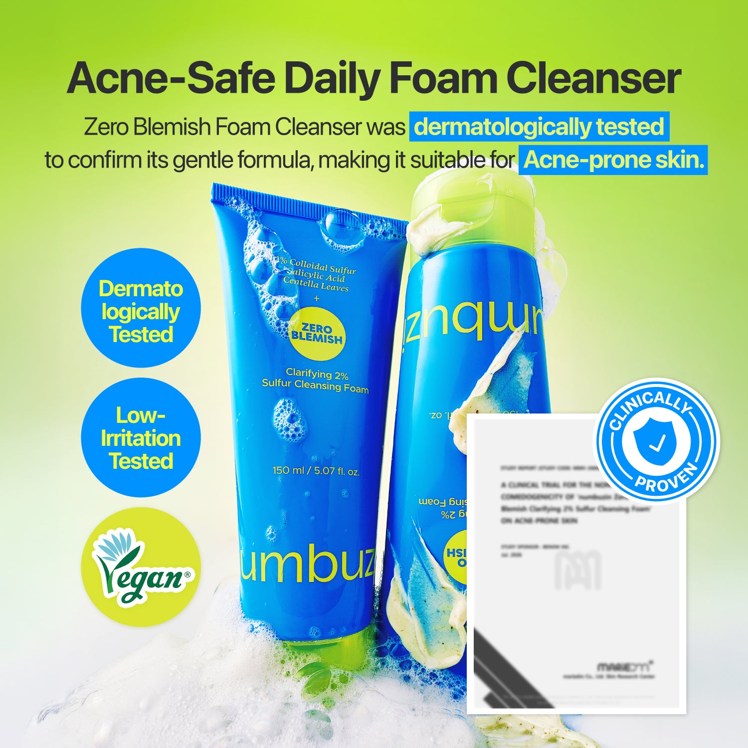 No.0 Zero Blemish Clarifying 2% Sulfur Cleansing Foam