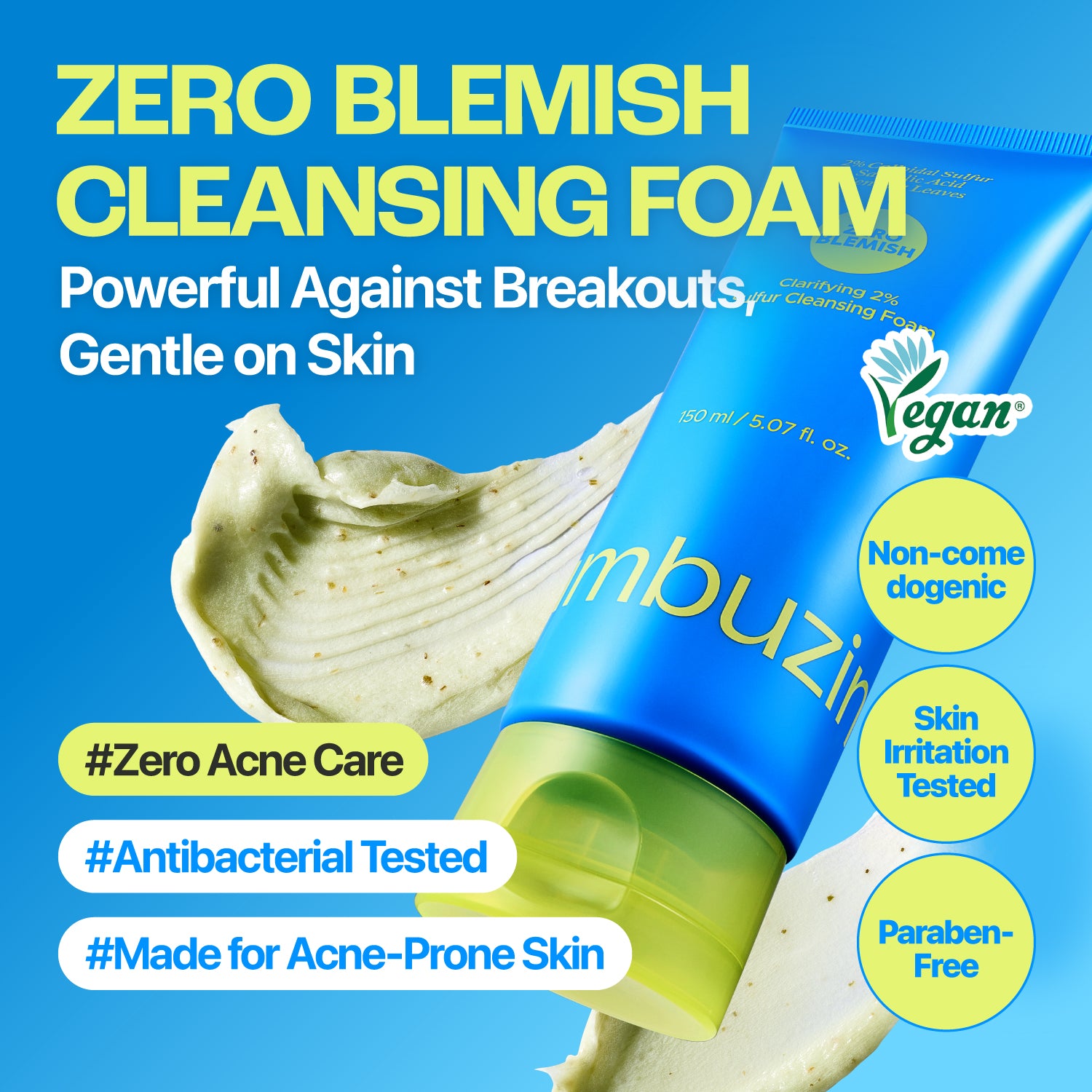 No.0 Zero Blemish Clarifying 2% Sulfur Cleansing Foam